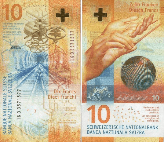 Prop Money Swiss Franc 10 Note